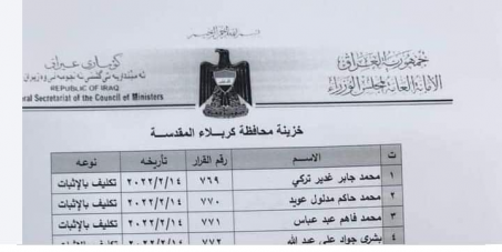 الاعلام العراقي تنفرد بنشر اسماء الفصل السياسي لمح